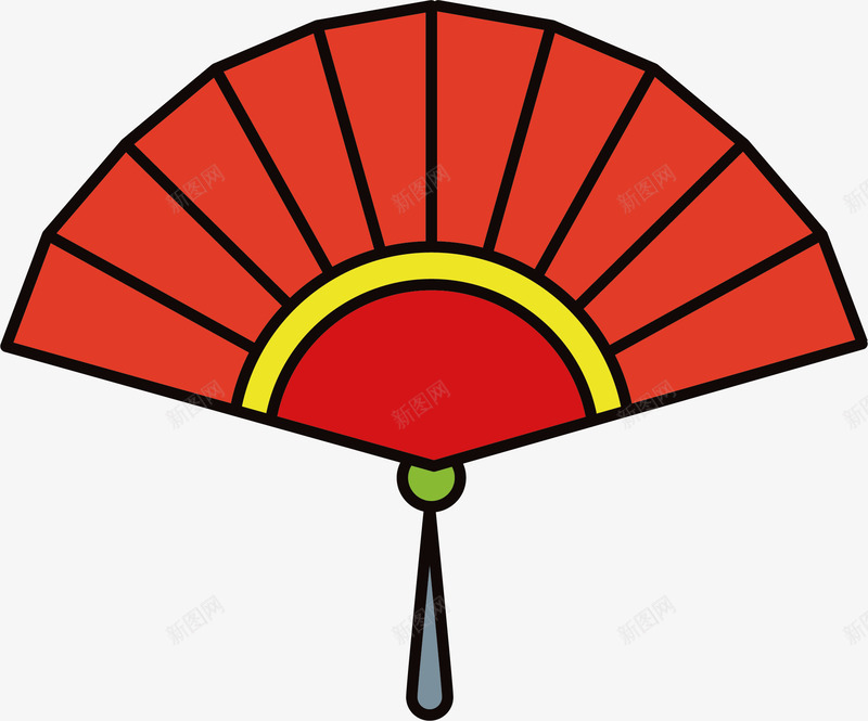 红色的广场舞蹈扇子矢量图ai免抠素材_新图网 https://ixintu.com 中国风扇子 卡通 卡通樱花红色扇子 古典扇子 古风扇子 广场舞扇子 广场舞蹈扇子 水墨扇子 矢量图 红色