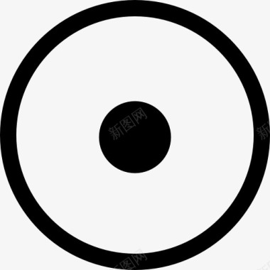REC的圆形按钮图标图标