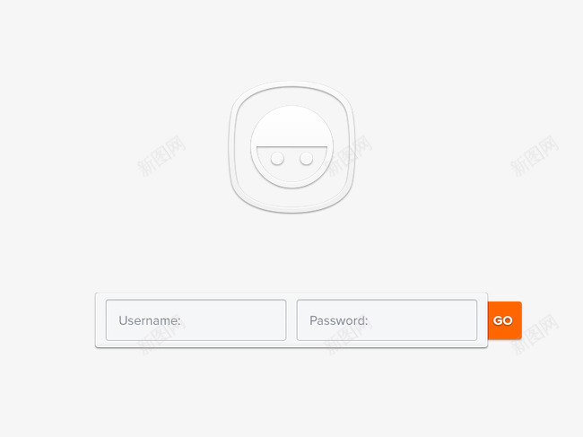 界面登录图标psd_新图网 https://ixintu.com UI 图标 按钮 搜索 界面 登录 简单 简易 返回