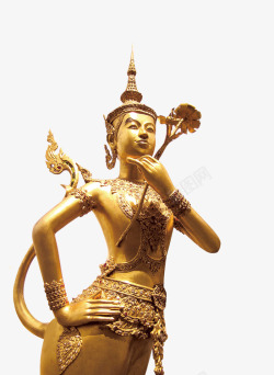泰国神婆金色石像高清图片