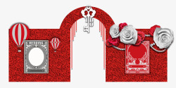 红色婚礼装饰布置素材