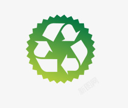 循环利用标绿色循环高清图片