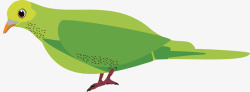 彩色信鸽绿色卡通手绘信鸽高清图片
