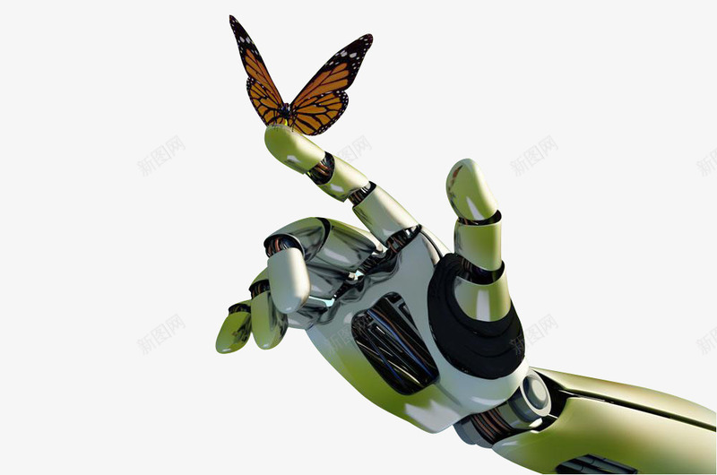 蝴蝶机器人的手png免抠素材_新图网 https://ixintu.com 单个 未来科技 机器人手 机器手 绿色 蝴蝶