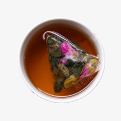 干花产品实物健康玫瑰荷叶茶高清图片
