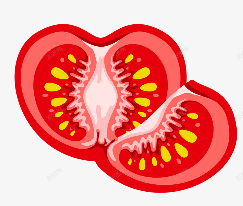 手绘西红柿png免抠素材_新图网 https://ixintu.com 创意 卡通 手绘 番茄 西红柿