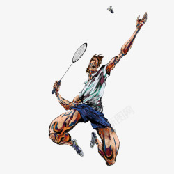 打羽毛球的运动健将打羽毛球的运动健将高清图片