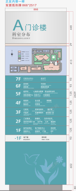 指引牌尺寸素材