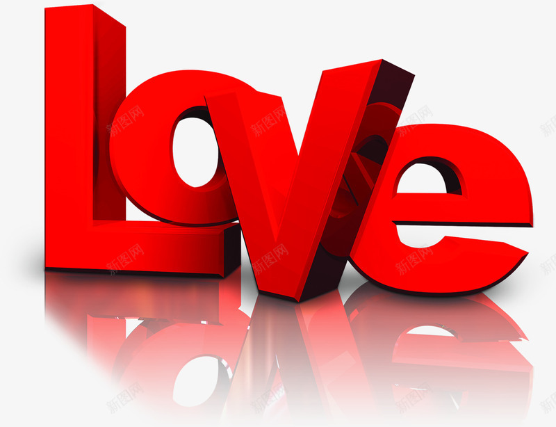 LOVE红色字体png免抠素材_新图网 https://ixintu.com love 字体 红色 设计