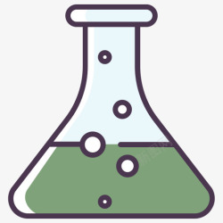 化学瓶液体科学线的颜色组合2素材
