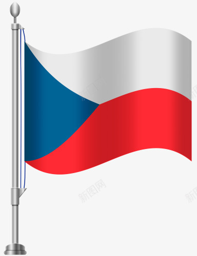捷克国旗png免抠素材_新图网 https://ixintu.com 三角 国旗 捷克 旗帜 白色 红色