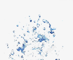 蓝色圆点水中气泡素材