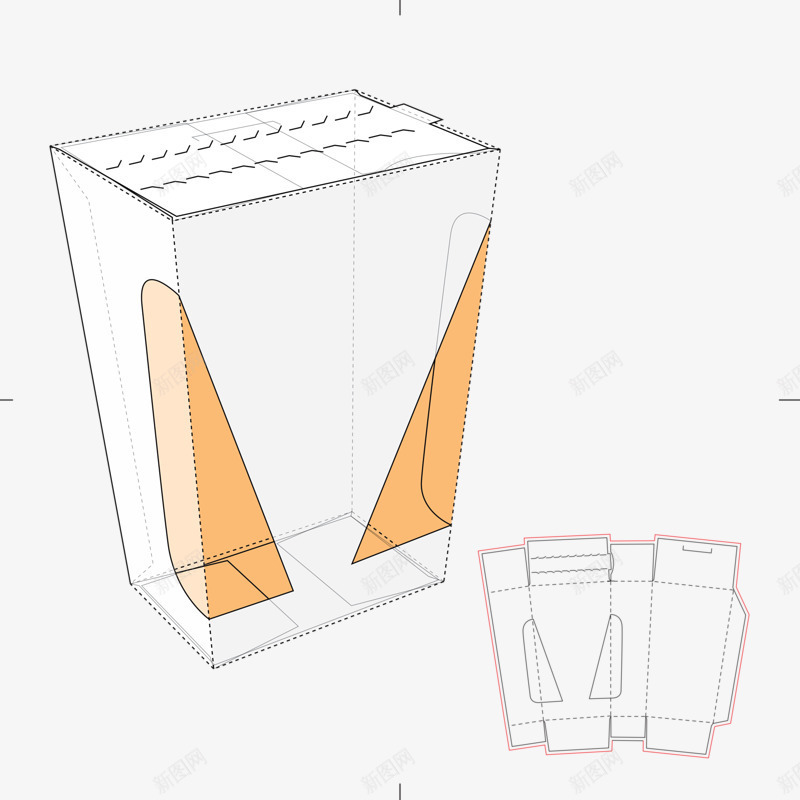 物体结构png免抠素材_新图网 https://ixintu.com 包装设计 盒子结构图 礼品盒