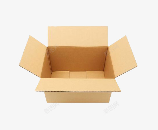 瓦楞纸箱特写png免抠素材_新图网 https://ixintu.com 实物 打开 瓦楞纸箱特写 盒子 空包装 纸板纸箱 褐色 递送纸盒 食品包装箱