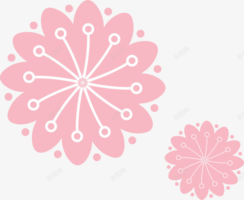 粉色花朵底纹png免抠素材_新图网 https://ixintu.com AI 卡通 可爱 圆点 底纹 手绘 粉红 粉色 线条 背景 花朵 花纹