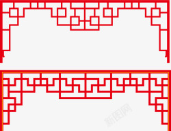 中式边框线框图素材