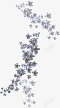 中式青花花朵装饰素材