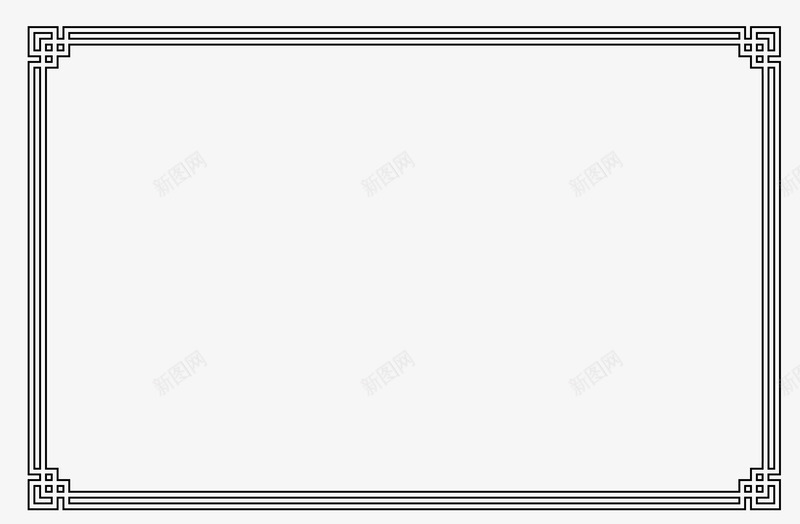 底纹边框png免抠素材_新图网 https://ixintu.com 中式边框 条形框 矢量边框 边框