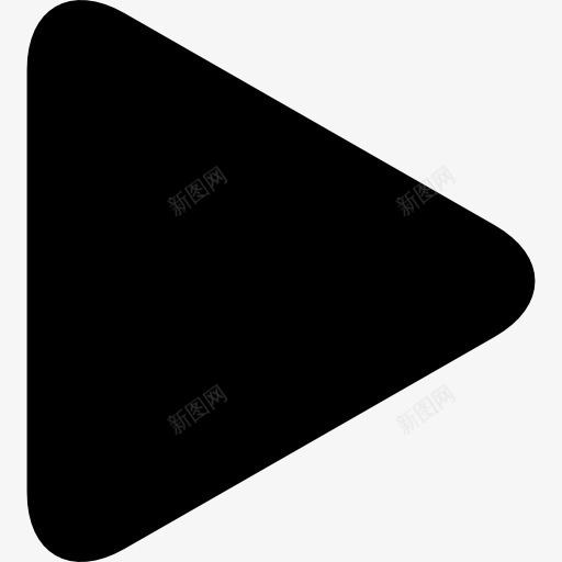 右箭头黑三角图标png_新图网 https://ixintu.com 三角形 几何形 右箭头 正确的 箭 黑色的