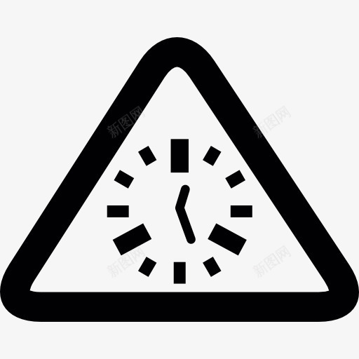 三角形的时钟图标png_新图网 https://ixintu.com 三角形 手表 时间 钟表