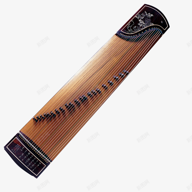 古风长琴png免抠素材_新图网 https://ixintu.com 产品实物 古人弹琴 古代乐器 弹琴 琴弦 褐色的琴 长方形的琴