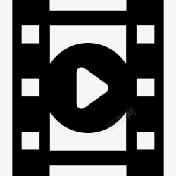 电影符号播放电影胶片摄影的象征图标高清图片