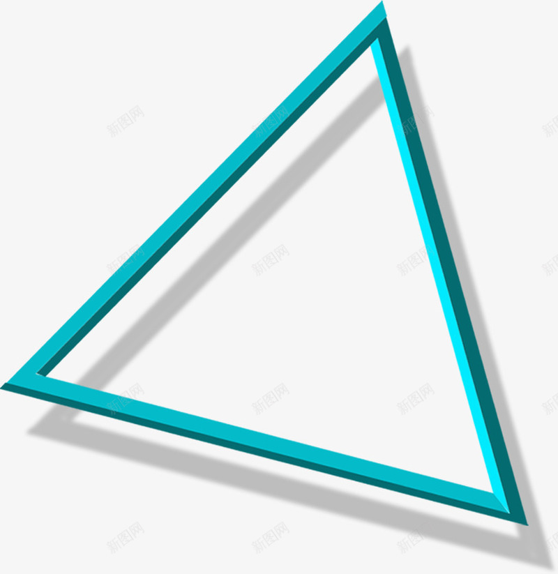 蓝色简约三角形边框纹理png免抠素材_新图网 https://ixintu.com 三角形 免抠PNG 简约 蓝色 边框纹理