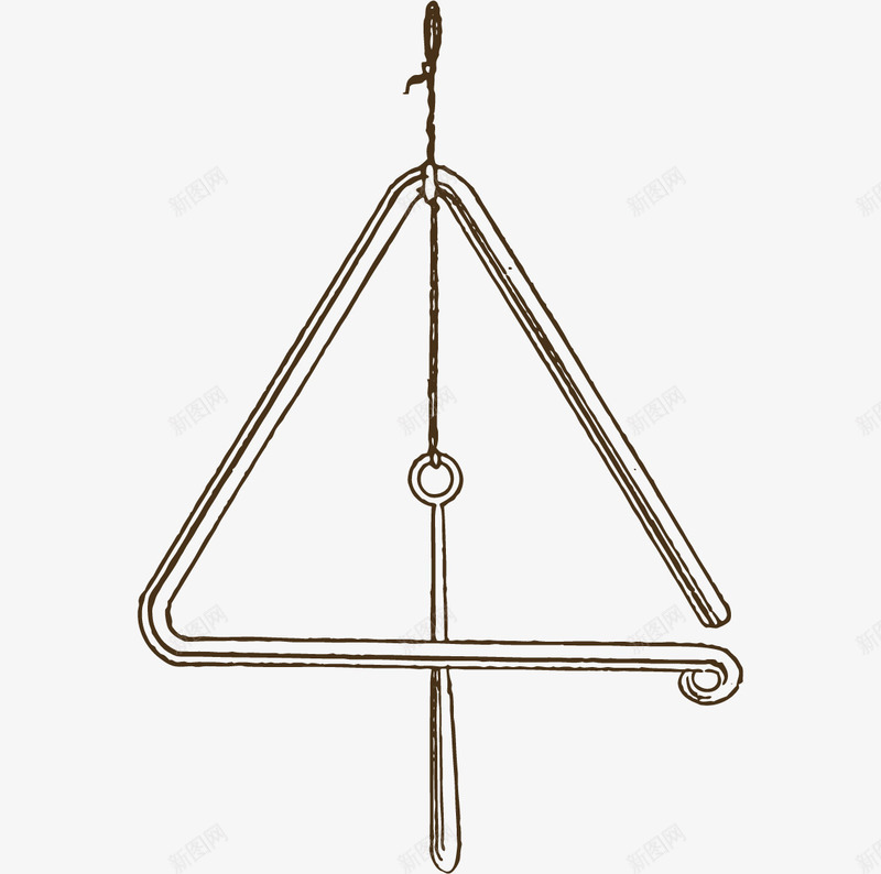 三角铁乐器图标png_新图网 https://ixintu.com 三角铁 乐器 手绘三角铁 素描三角铁 素描乐器