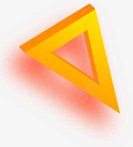 橙黄色三角形立体效果png免抠素材_新图网 https://ixintu.com 三角形 效果 橙黄色 立体