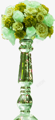 绿色鲜花主打婚礼现场效果图素材