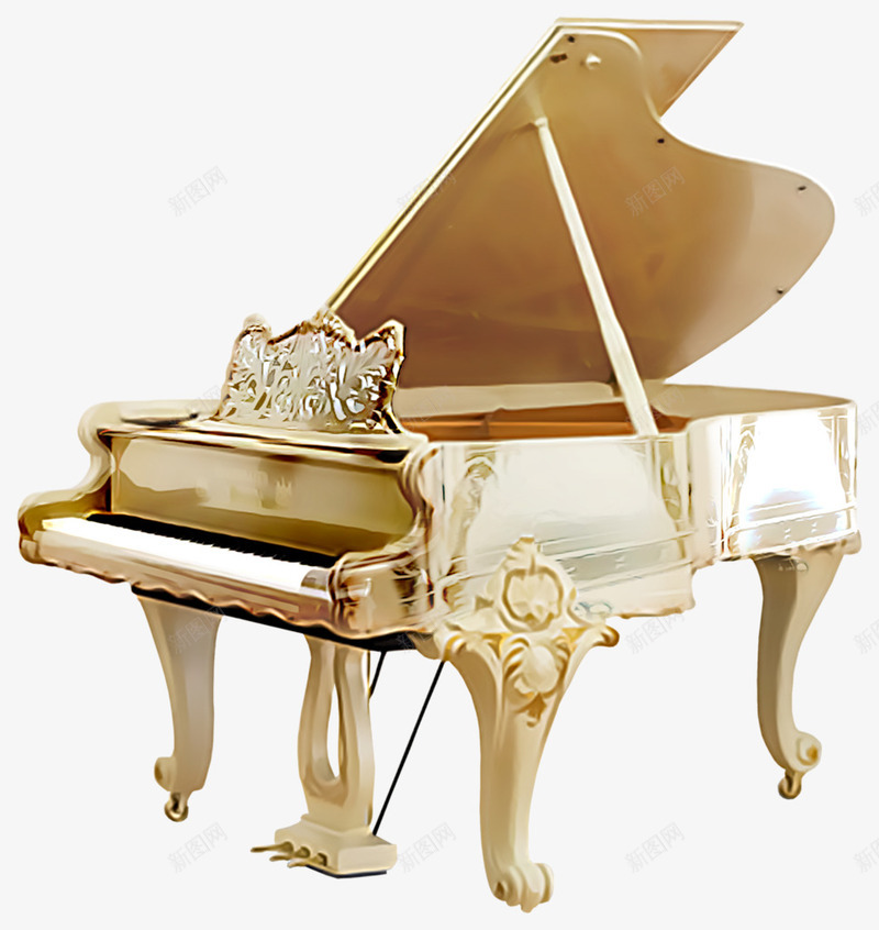钢琴png免抠素材_新图网 https://ixintu.com 三角架钢琴 乐器 古典 钢琴 音乐