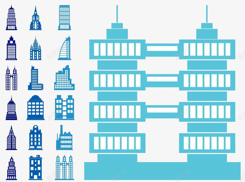 建筑图标png_新图网 https://ixintu.com 平面图 建筑 建筑图标 建筑平面图 建筑设计 建筑设计效果图 彩图 房屋建筑 景观设计 标志图标 环境设计 规划 设计