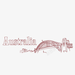 澳大利亚桥矢量图素材