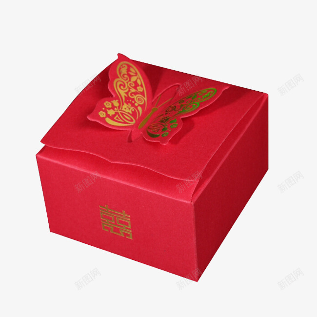 中式创意喜糖包装png免抠素材_新图网 https://ixintu.com 中式糖盒 创意包装盒 包装盒 喜糖包装 喜糖盒 蝴蝶