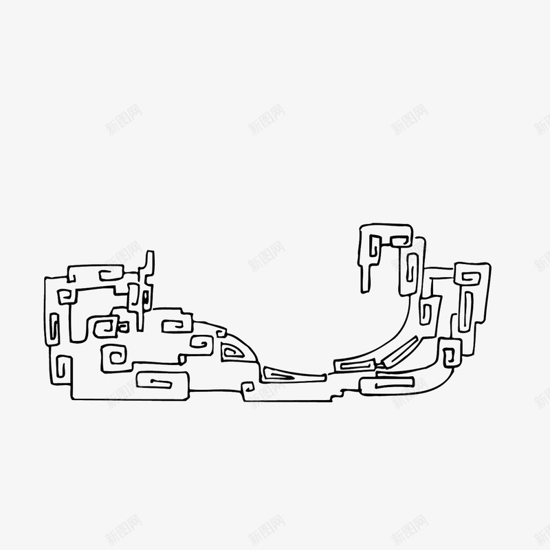 中国风纹样png免抠素材_新图网 https://ixintu.com 中国风纹样 中式传统图案 凤凰白描 凤纹 吉祥图案 线描插画