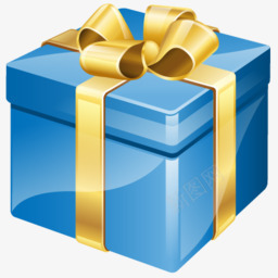 蓝色礼物包装盒装饰png免抠素材_新图网 https://ixintu.com 包装盒 礼物 蓝色 装饰