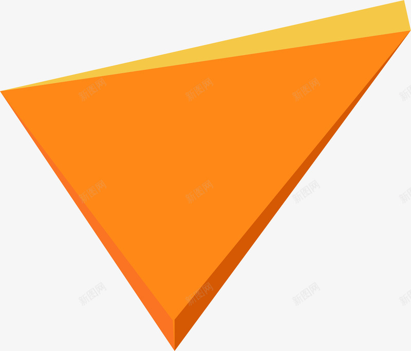 橙色三角形背景png免抠素材_新图网 https://ixintu.com 三角形 图片 橙色 背景
