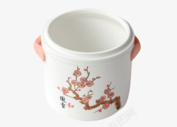 中式炖罐梅花图案炖罐高清图片