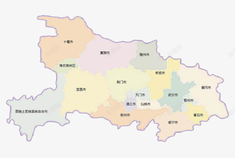 湖北地图城市标记图标png_新图网 https://ixintu.com 中国城市 城市标记 湖北地图
