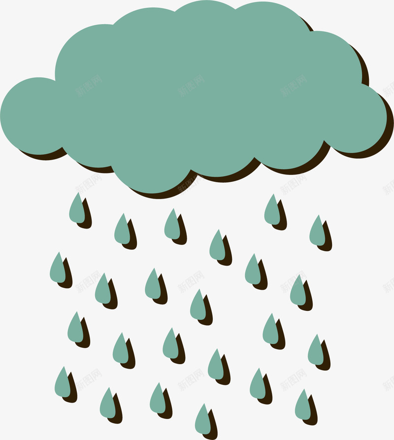 卡通大雨天气预报png免抠素材_新图网 https://ixintu.com 云朵 免抠图 卡通雨点 天气预报 手绘云朵 效果图 雨点 风雨气温图
