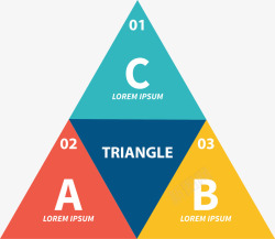 三角形结构手绘三角形PPT矢量图高清图片
