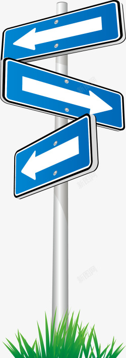 公路指示牌矢量蓝色指示牌图高清图片