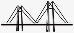 中国古建筑长江大桥素材