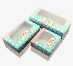 饼干盒包装外观波点蛋糕包装盒高清图片