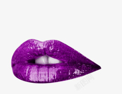 紫色嘴巴素材