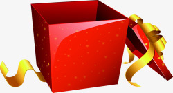 质感创意红色的礼盒包装素材