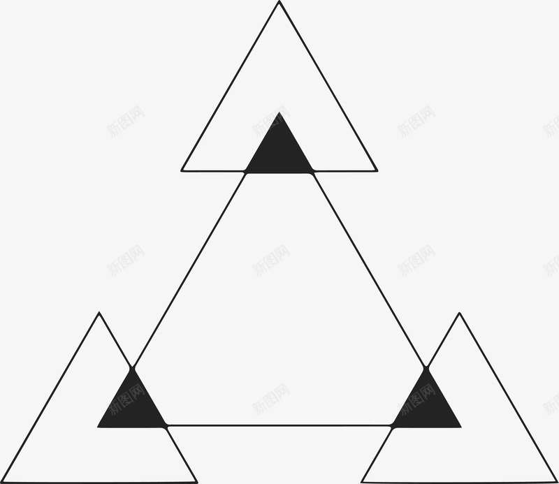手绘三角形png免抠素材_新图网 https://ixintu.com 三角形 几何图形 几何形状 基本形状 手绘三角形 手绘线条