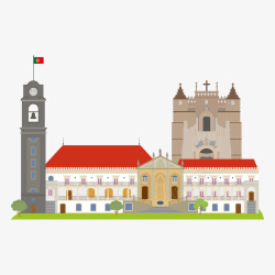 创意葡萄牙建筑旅游景点矢量图素材