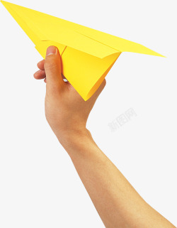 摄影黄色纸飞机效果图素材