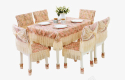 浪漫餐桌椅素材
